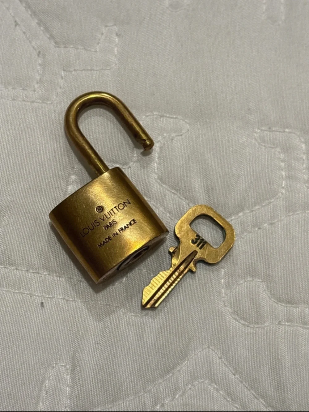 Louis Vuitton #311 Gold Padlock and Key